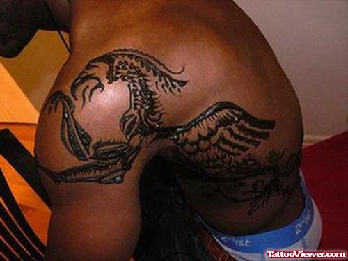 Classic Left Shoulder Gargoyle Tattoo
