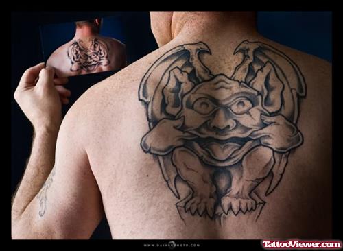 Gargoyle Back Body Tattoo