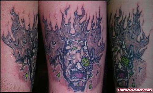 Flaming Joker Tattoo