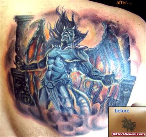 Gargoyle Coverup Tattoo