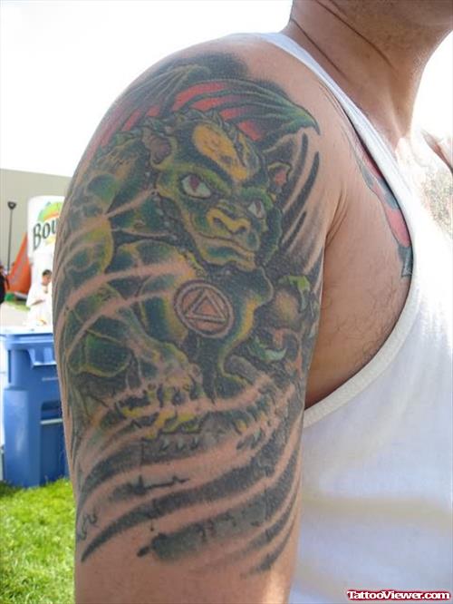 Gargoyle Colour Ink Tattoo