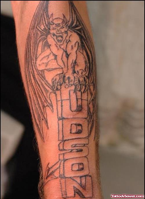 Winged Gargoyle Tattoo