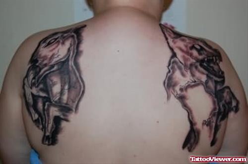 Dinasour Gargoyle Tattoo On Back