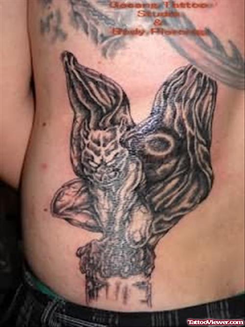 Demon Gargoyle Tattoo On Waist