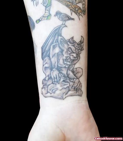 Gragoyle Tattoo On Wrist