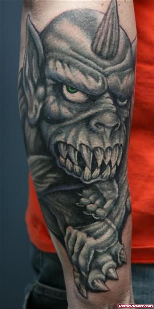 Horned Gargoyle Tattoo