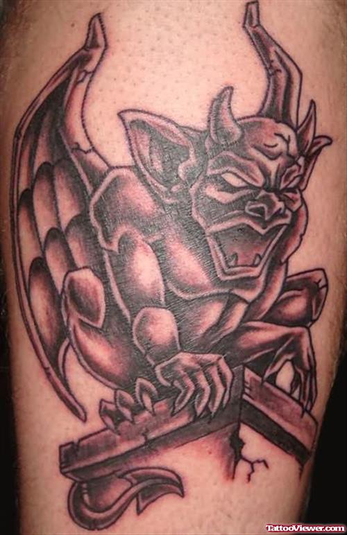 Lovely Gargoyle Demon  Tattoo