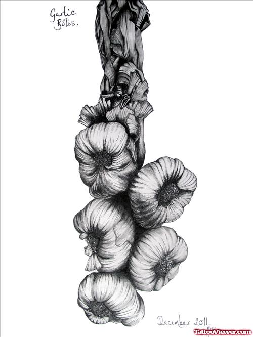 Garlic Flowers Tattoos Design