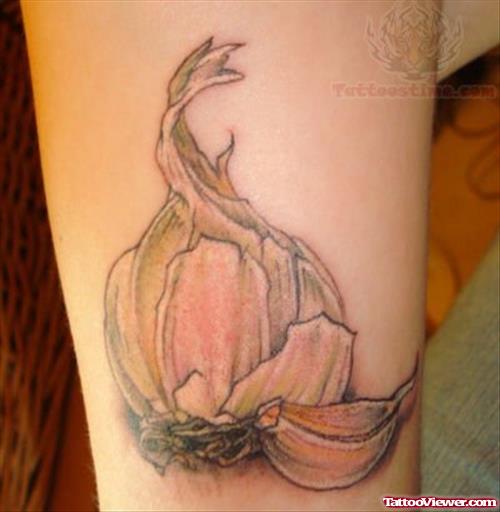 Halloween Garlic Tattoo