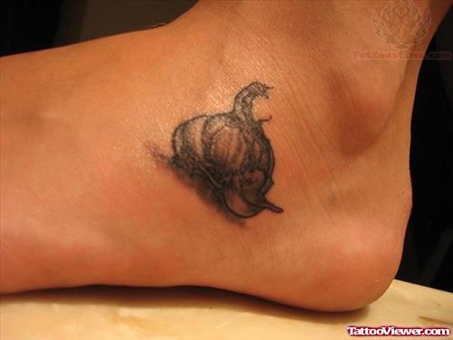 Garlic Tattoo On Heel