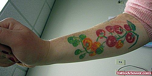 Garlic Tattoo On Arm