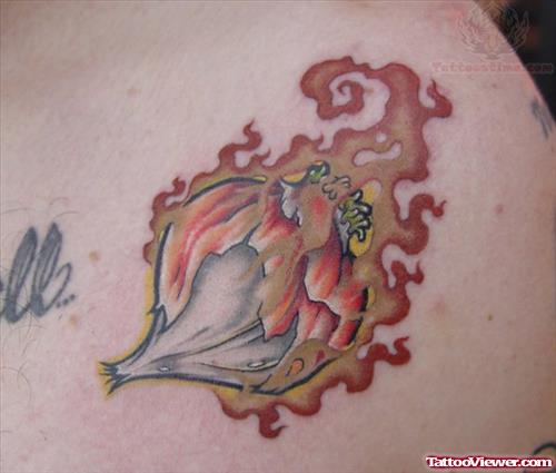 Flaming Garlic Tattoo