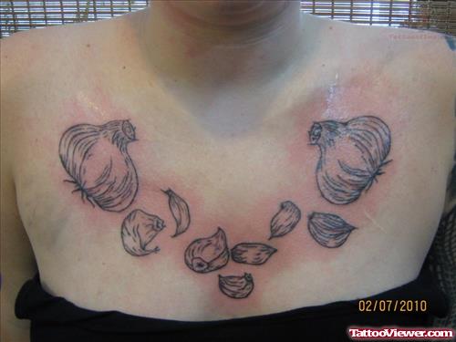 Garlic Tattoos On Chest
