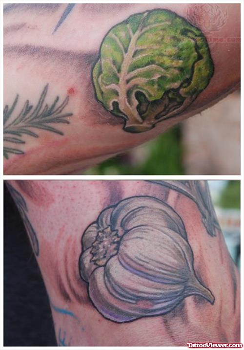 Cabbage And Garlic Tattoo