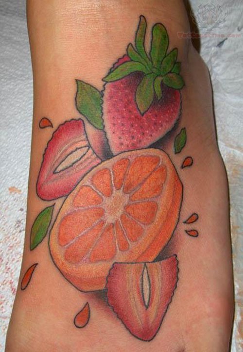 Garlic And Fruit Tattoo