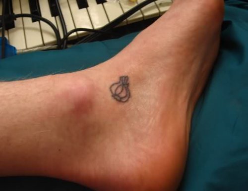 small Garlic Tattoo On Left Ankle