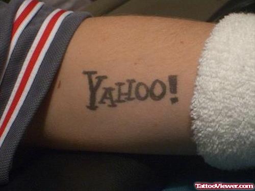Yahoo Geek Tattoo On Arm