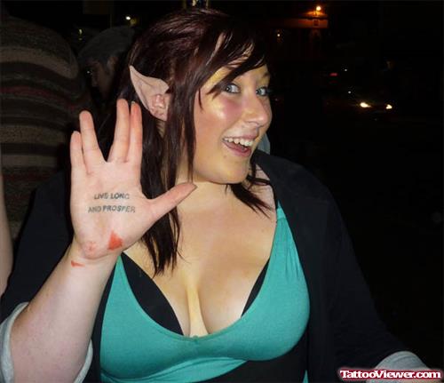 Geek Tattoo On Girl Hand