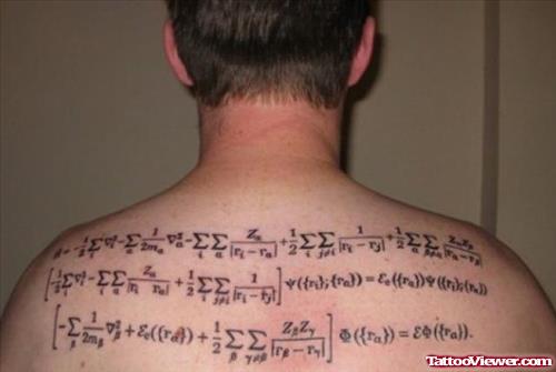 Amazing Geek Tattoo On Man Upperback