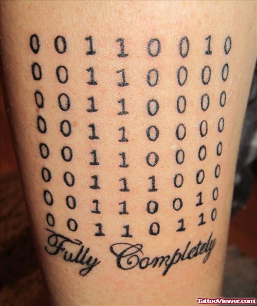Binary Numbers Geek Tattoos On Bicep