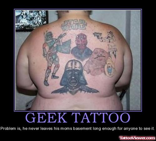 Geek Tattoos On Full Back