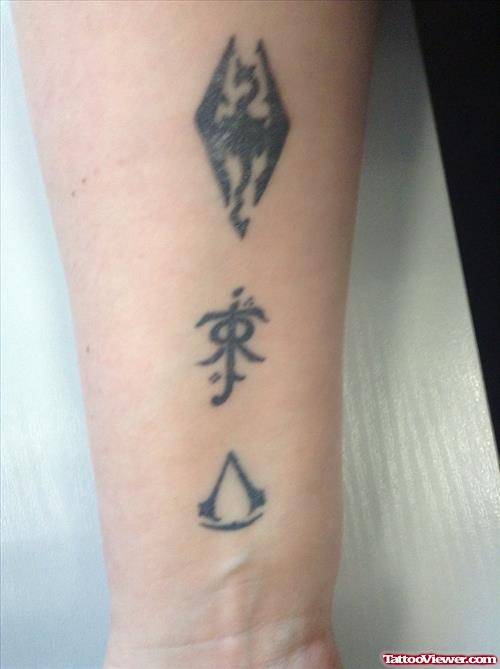 Awesome Geek Tattoo on Right Forearm