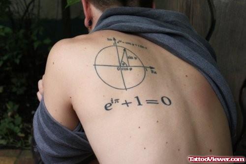 Math Geek Tattoo On Back Shoulder