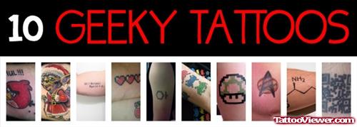 Awesome Color Ink Geek Tattoos