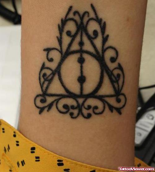 Triangle Geek Tattoo On Arm