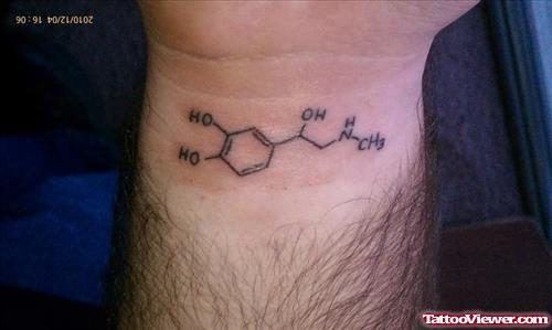 Molecule Geek Tattoo On chest