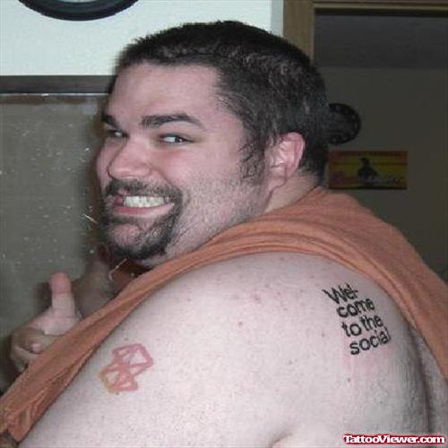 Zune Logo Geek Tattoo On Shoulder And Back