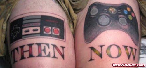 Then Now Geek Tattoos On Shoulder