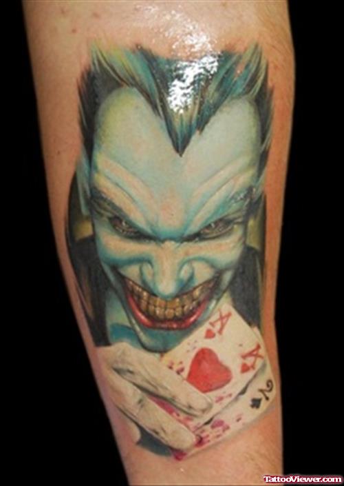 Awesome Geek Joker Tattoo