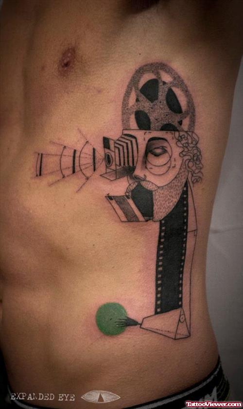 Man Rib Side Geek Tattoo