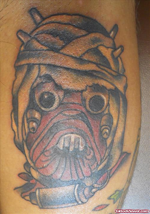 Amazing Geek Mummy Dog Tattoo