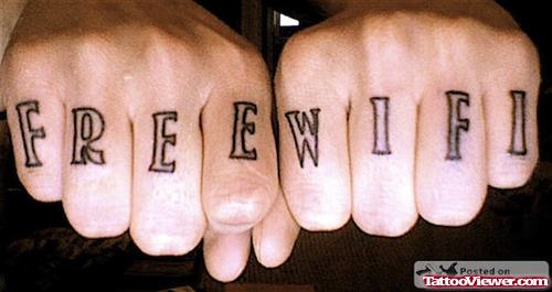 Free Wi Fi Geek Tattoos On Fingers