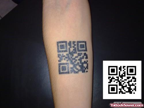 Geek QR Code Tattoo