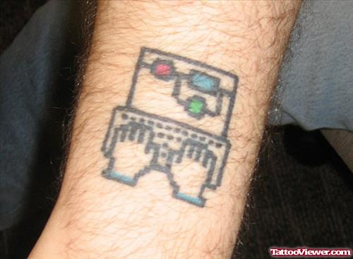 Awesome Geek Tattoo On Arm For Men