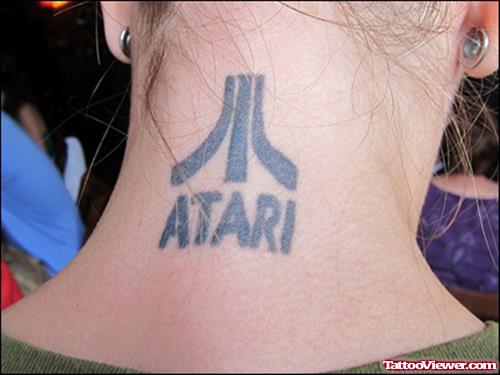 Atari Geek Tattoo On Nape