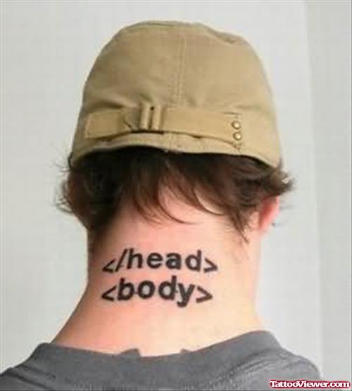 Head Body - Geek Tattoo