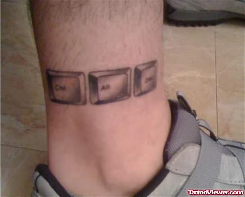 Geek Tattoo On Ankle