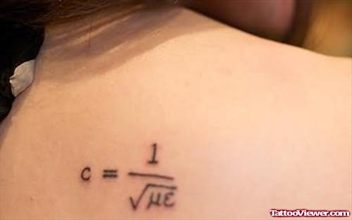 Geek Tattoo On Upper Back