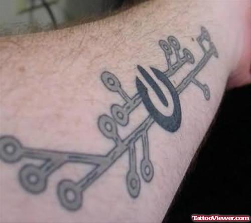 Awesome Geek Tattoo On Arm