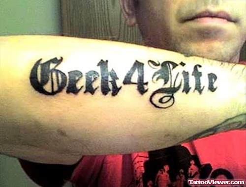 Geek 4 Life Tattoo