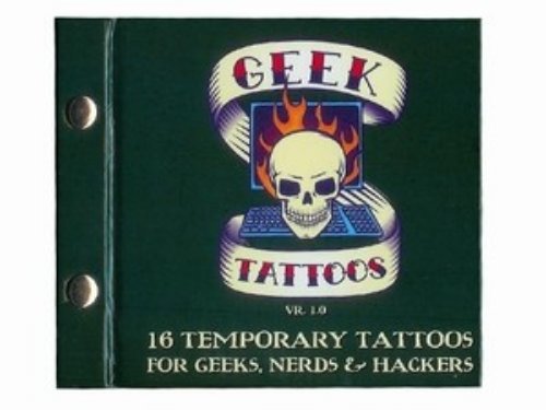 Flaming skull And Geek Tattoos Banner Design
