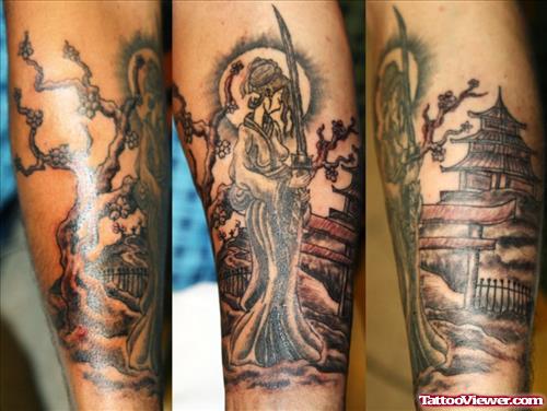Japanese Geisha Tattoo On Arm