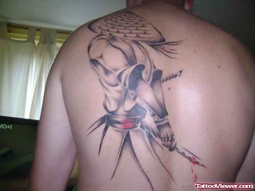 Samurai Geisha Tattoo On Back