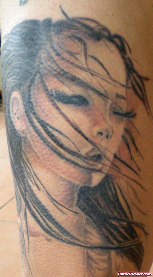 Half Sleeve Geisha Tattoo