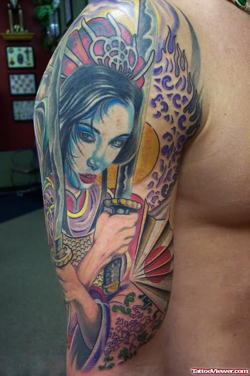 Geisha Arm Japanese Tattoo
