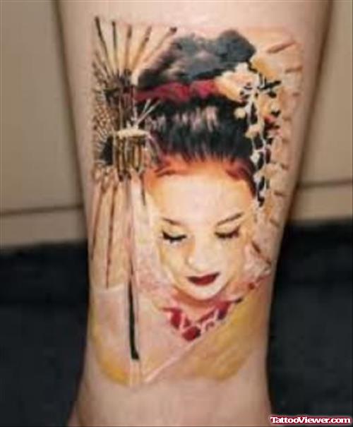 Charming Geisha Tattoo